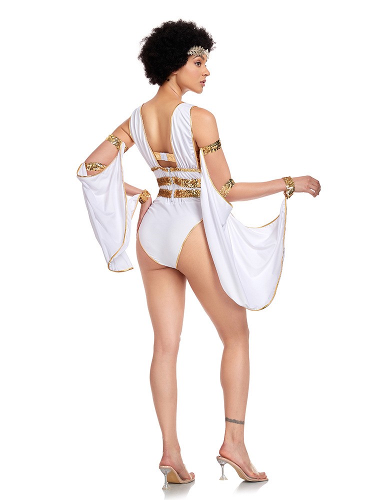 Women Halloween Ancient Rome  Greek Goddess Cosplay Uniform Sexy Queen Dress Up